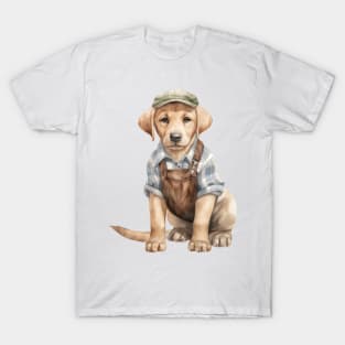 Farmer Labrador Retriever Dog T-Shirt